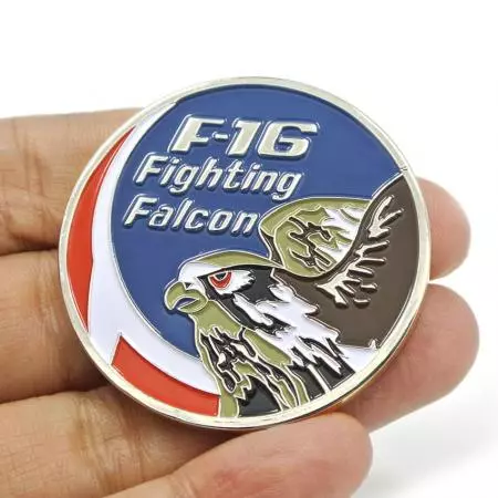 Militære utfordringsmynter - Vi er en leverandør av F-16 Fighting Falcon suvenirmynter.