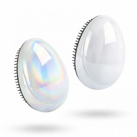 Egg-Shaped Hair Brush - Custom egg-shaped hair brush with printing logo.