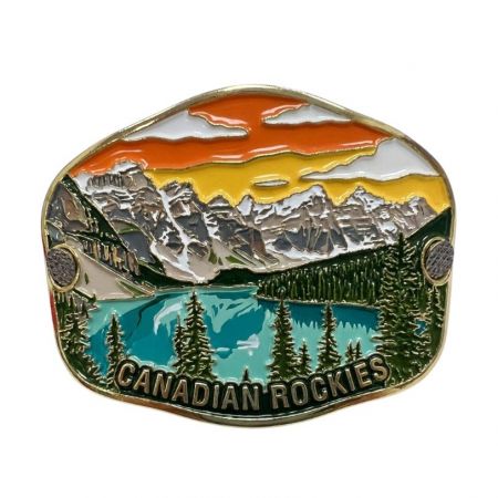 medalhões de bastão de caminhada de parque nacional.