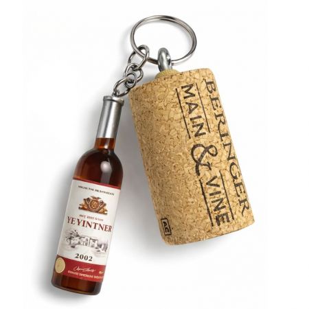 Chaveiros de cortiça de vinho personalizados. - Rolha de cortiça.