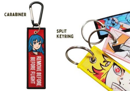 Egendefinert Anime Jet Tag Nøkkelring med Festemuligheter