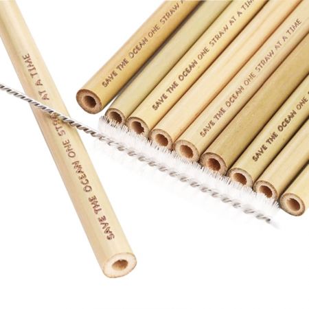 Bamboo drinking straws are a sustainable alternative to plastic.