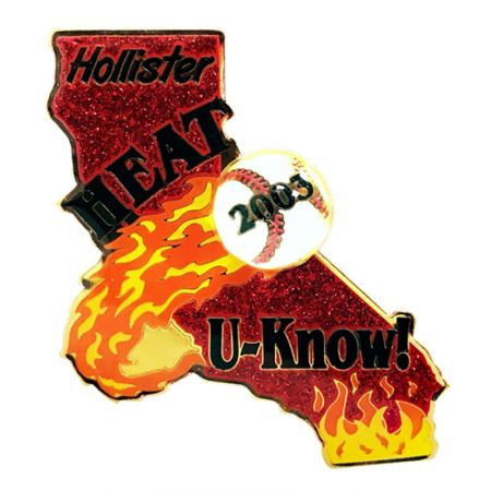 Pins with Magnifying Glass Ball - You can magnify the logo through this pins.