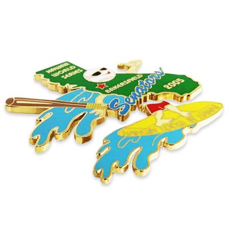 Anpassad baseball-stjärna bobbing head-lapelnålar