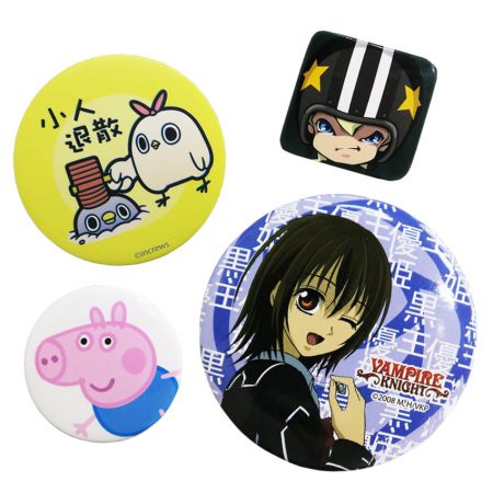 Accept the customized design on the button badge.