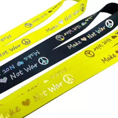 Lanyard With Laser Logo Foil Stamping - Lanyard with laser logo foil stamping is our hot lanyards.