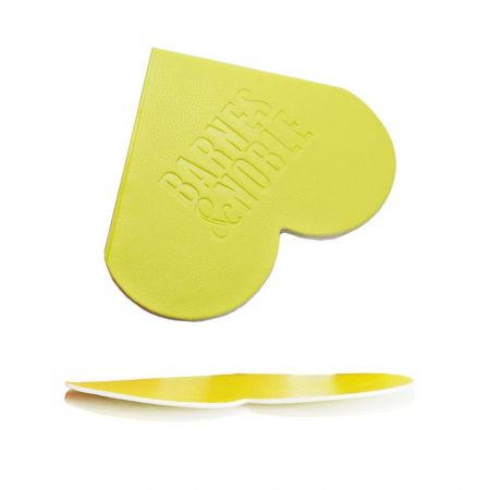 The leather corner bookmark is a good idea for promotional giveaway.