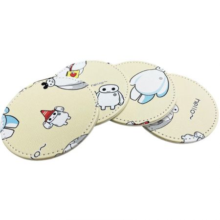 カスタムロゴレザーコースター。