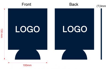 Ihre individuellen Neopren-Koozies werden mit Ihrem Logo beeindruckend aussehen.