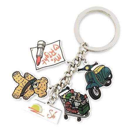 Printed Keychains - Custom printed keychains are a popular choice for business gifts.