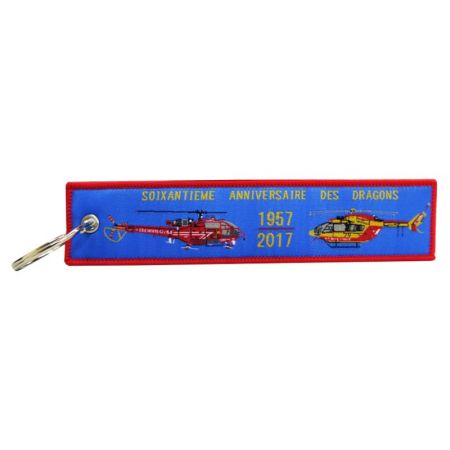 Custom remove before flight keychain is one of the most popular key tags.