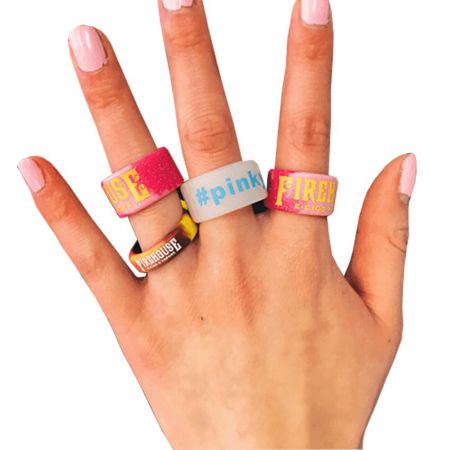 Comece a personalizar os anéis de silicone para mostrar seu estilo personalizado.