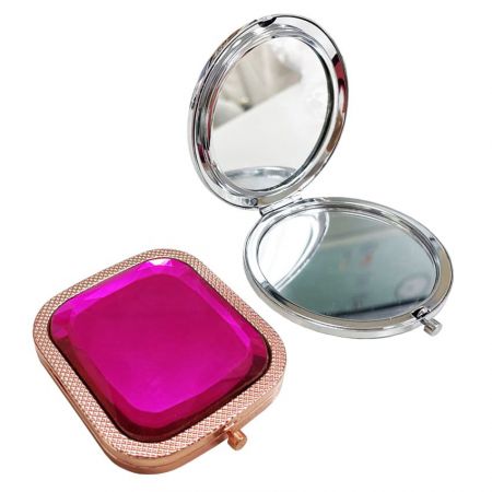 Foldable two-sided mini cosmetic mirrors are a perfect addition for ladies.