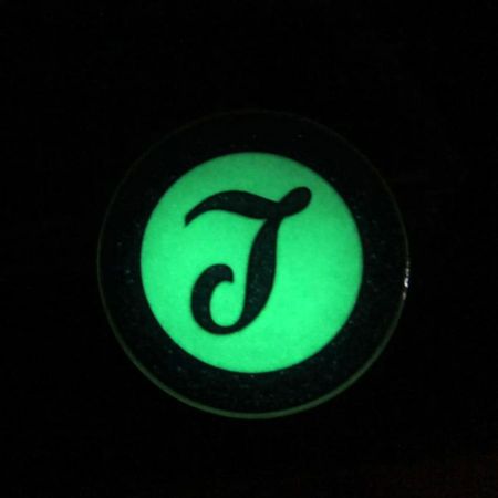 The glow in the dark pin is a remarkable attention catcher in dark areas.