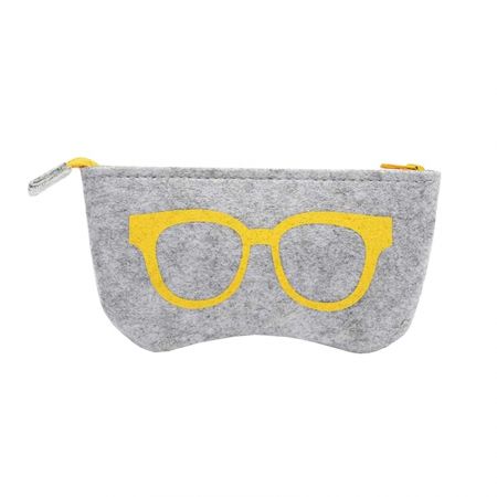 The felt eyeglass case is great for travel use.