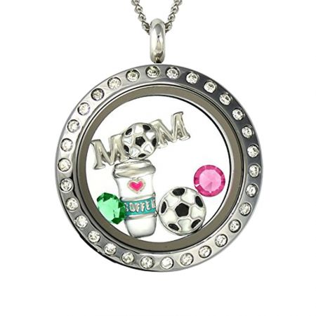 Custom Floating Locket Charms - Floating charms necklace that holds meaningful charms creates fashion.