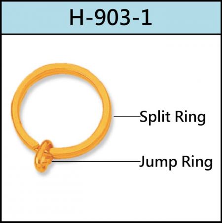 Llavero de anillo dividido con accesorios de anillo de salto