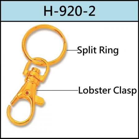 Split Ring with Lobster Clasp keychain attachment