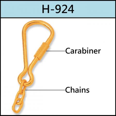 Carabiner with Chains keychain attachment