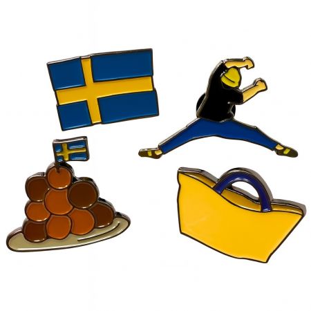 Pins de esmalte suave de marca elaborados para Ikea. - Pins de solapa personalizados vibrantes para campañas y promociones globales.