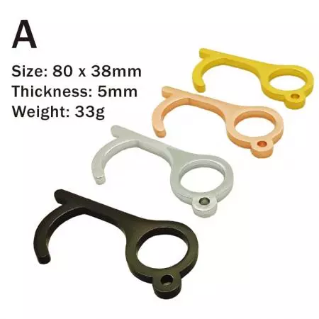 Wholesale Non-Contact Door Opener Keychain - Non-contact door opener keychain helps us avoid touching public surfaces.