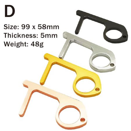 비접촉형 문 열쇠고리는 아연 합금, 황동으로 제작될 수 있습니다.