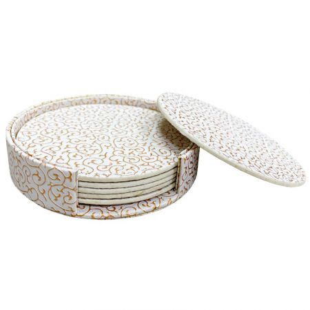 ビジネス用カスタムレザーコースター。