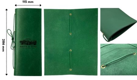 Тонкий кожаный держатель меню с вертикальным дизайном