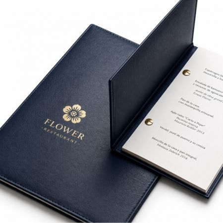 индивидуальные кожаные книги меню.