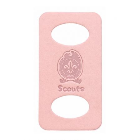 Woggle de lenço de couro.