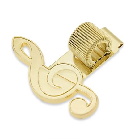 The pen holder clip springs expand to hold various size pens.