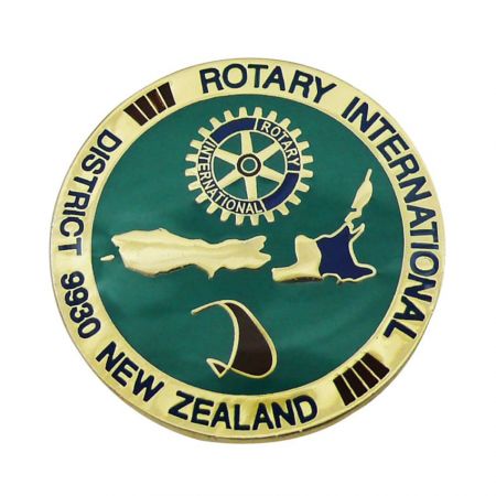 We can customize rotary lapel pins from a variety of styles and materials.