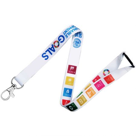Sublimation lanyard can print the scan available QR code.