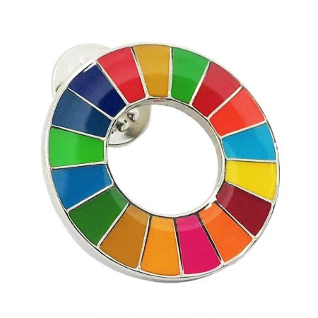 Custom soft enamel pin with epoxy.