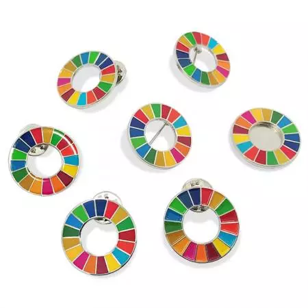 Open Design SDGs Pin - Show your dedication to supporting the campaign with SDGs lapel pin.