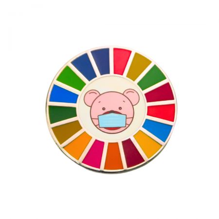 Diseña pines de logo de ODS personalizados para apoyar los objetivos de desarrollo global.