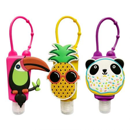 Silicone Hand Sanitizer Holder - The silicone hand sanitizer holder is perfect for kids to hang on bag.