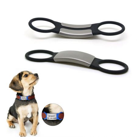 Silicone pet id tags logos can be silkscreen printed and laser engraved.