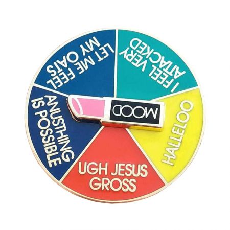 F*ck Roulette Spinning Enamel Pin - Rotating Wheel Lapel Pin For Backpacks