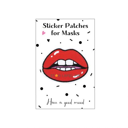 Sticker patches designed for face masks.