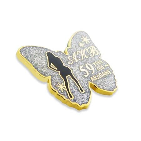 Glitter Enamel Pins - Bring bling to your lapel pins.