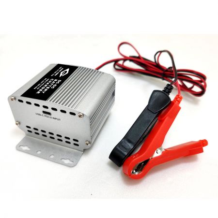 Carregador de Bateria DC-DC 10A - Adaptador de entrada de energia dupla (USB Type-C)