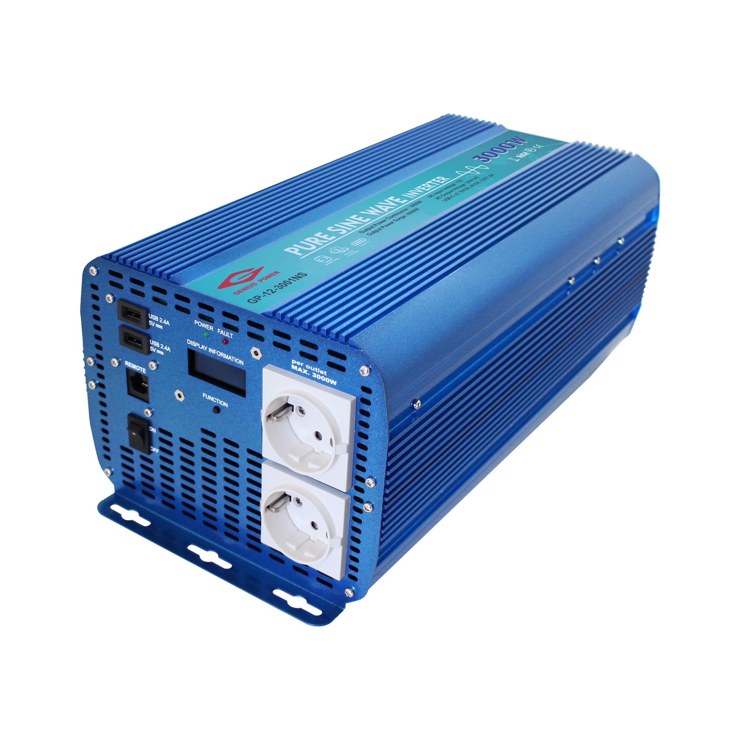 1500W 12V 24V Wechselrichter mit dual USB-C, Lieferanten für  hochleistungsfähige Gleichstrom-zu-Wechselstrom-Stromrichter