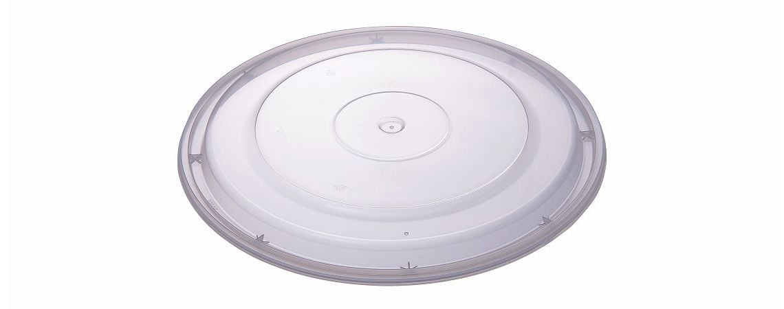 40oz Flat Vented Lid for Plastic Bowl - Clear vented lid for 1200P bowl