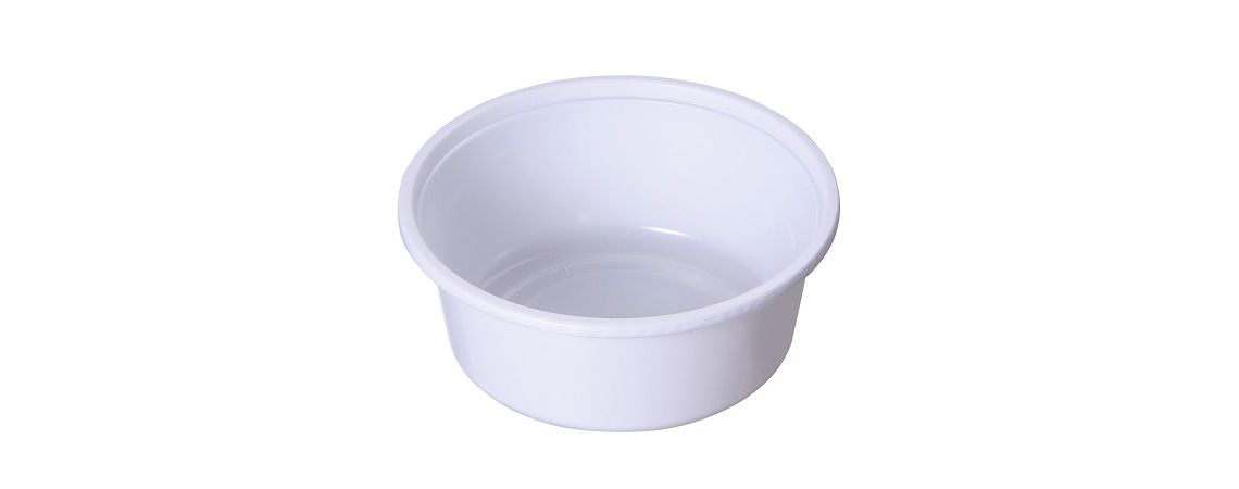 Bol de sopa de plástico de 360 ml - Recipiente de plástico blanco puro para sopa 360ml