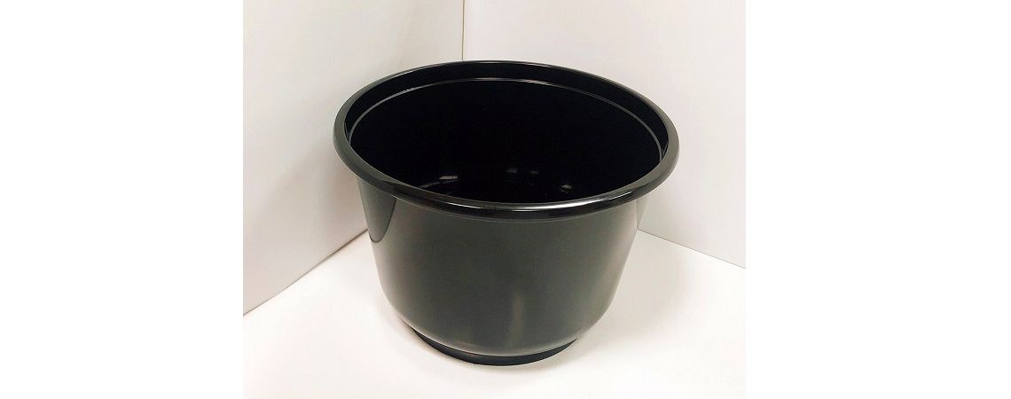 وعاء بلاستيكي للحساء باللون الأسود بسعة 999 مل