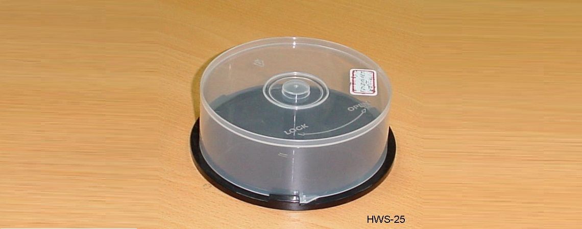 D-style 25pk Disc CAKEBOX - Lalagyan ng Plastic Disc para sa 25pcs