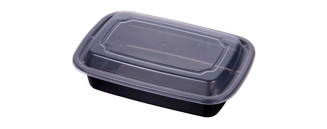 32oz Rectangular Meal Prep with Lid - 32oz Black Recyclable food container 32oz Rectangular Meal Prep with Lid - 32oz Black Recyclable food container