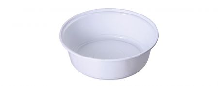 1000ml (32oz) Round Plastic To-Go Microwavable Container - White Microwavable plastic bowl 1000ml
