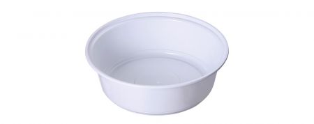 1000ml (32oz) Yuvarlak Plastik Paket Servis Mikrodalgada Kullanılabilir Kabı - Beyaz Mikrodalga kullanılabilir plastik kase 1000ml